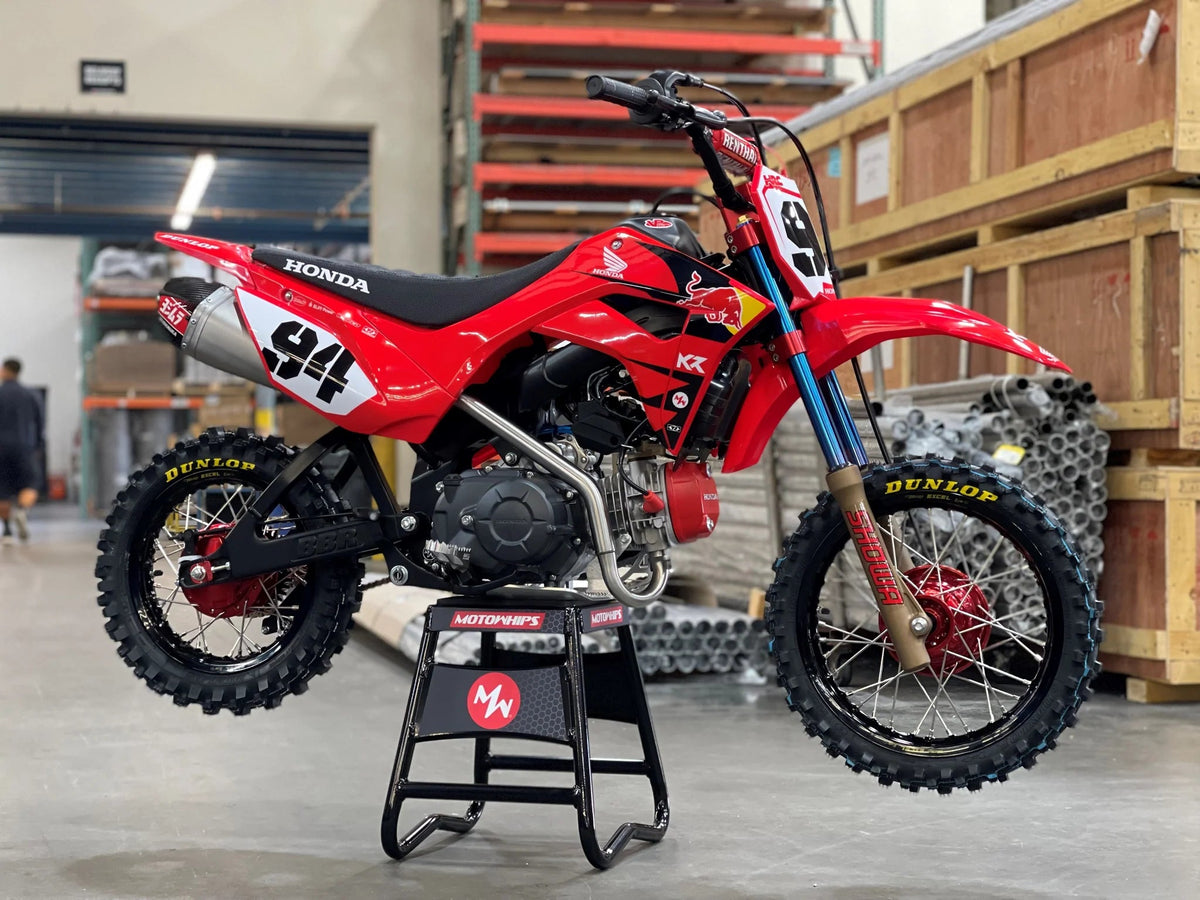Yoshimura CRF110F 2019-24 RS-9T Stainless Full Exhaust, with Stainless Muffler