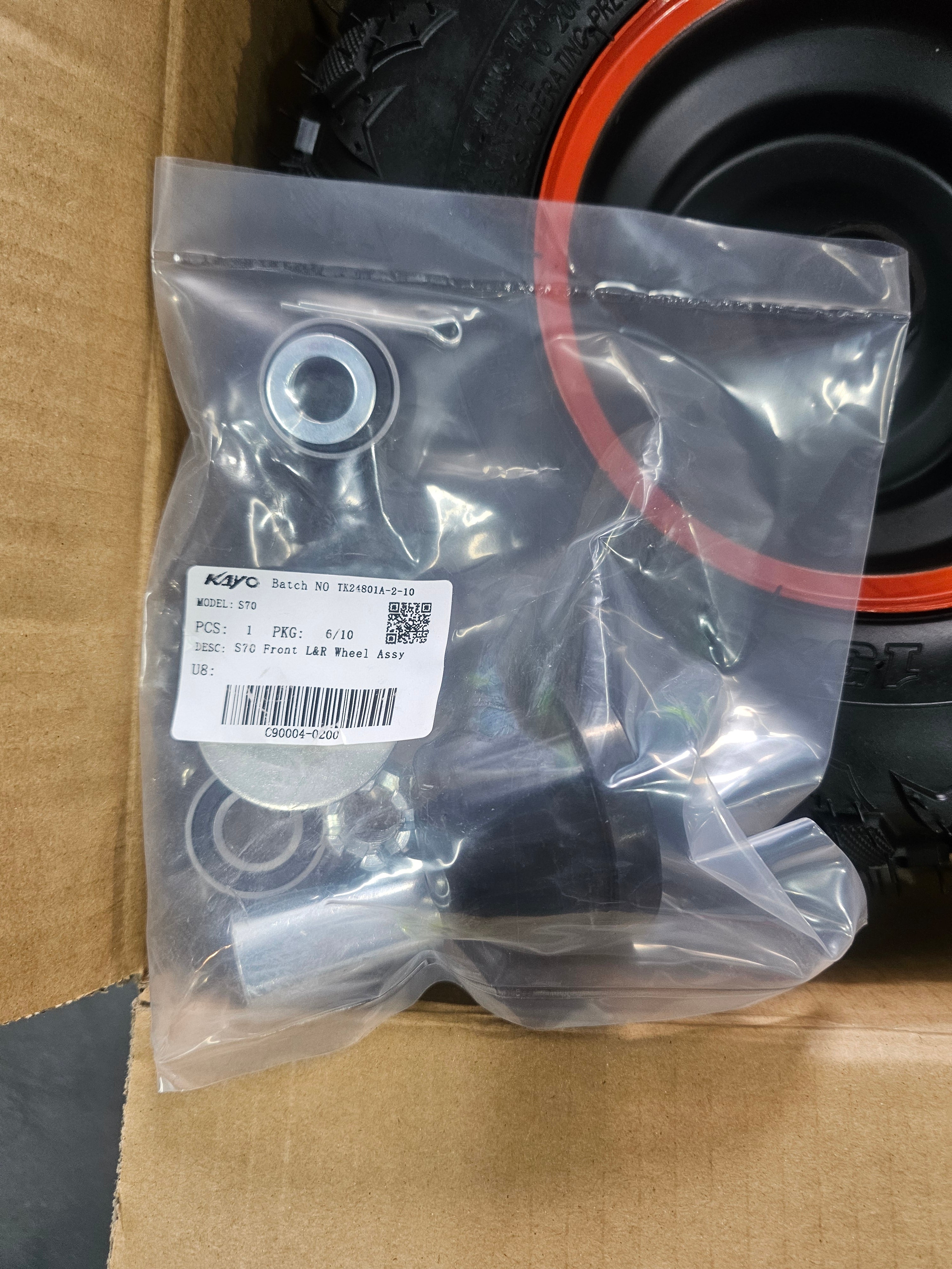 Kayo s70 front wheel with tyre $69.99