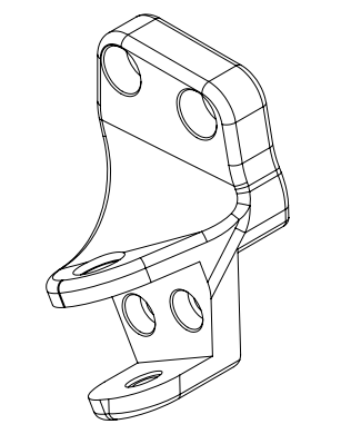 Peg Mount (Left Footpeg Mount) - RTR Alpha