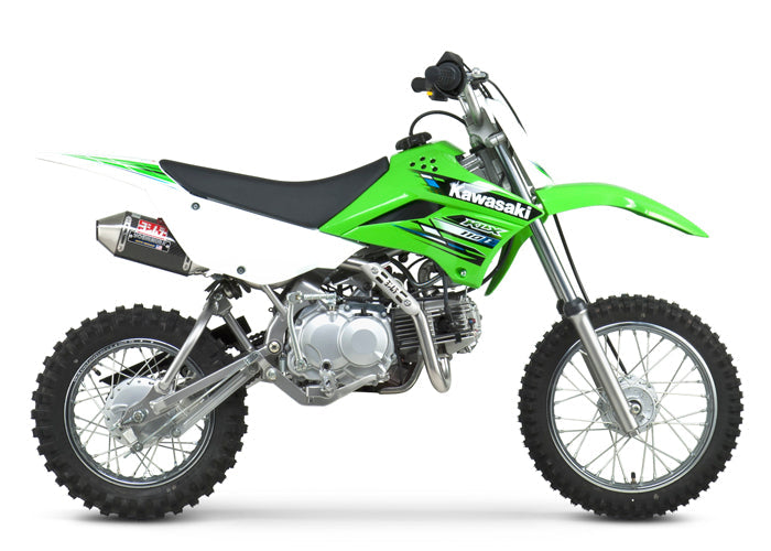 YOSHIMURA KAW KLX110/L 02-22/SUZ DR-Z110 03-05 RS-2 Stainless Full Exhaust with Carbon Fiber Muffler