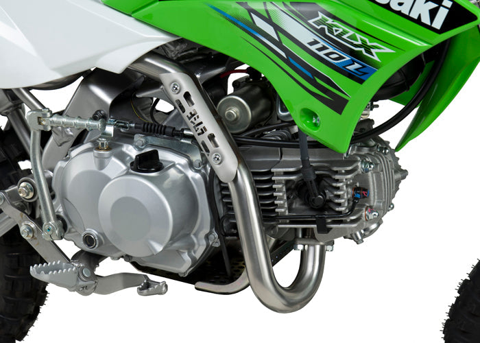 YOSHIMURA KAW KLX110/L 02-22/SUZ DR-Z110 03-05 RS-2 Stainless Full Exhaust with Carbon Fiber Muffler