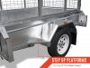 6X4 LIGHT WEIGHT BOX TRAILER 750 HOT DIP GAL TIPPER WITH CAGE 🙂🙂🙂