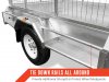 8x5 Galvanised Box Trailer fully welded 300mm side with cage