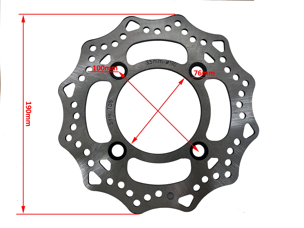 HD 190mm Brake Disc Rotor (Wave)