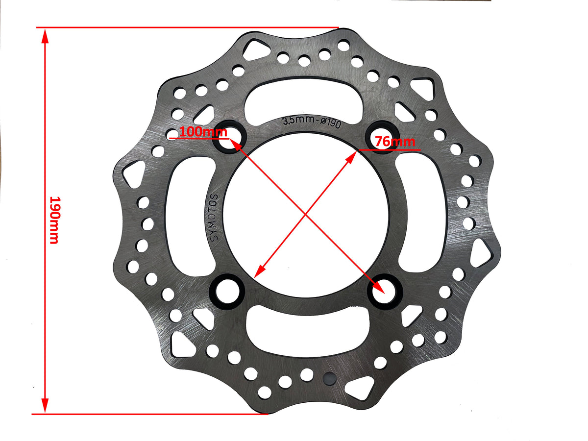 HD 190mm Brake Disc Rotor (Wave)