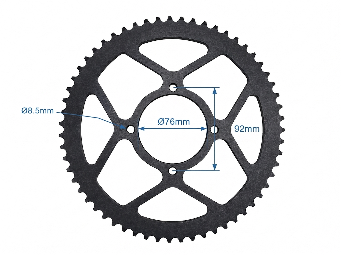 60T Rear Sprocket #420 Chain Pitch, suit DHZ 6000 Evader