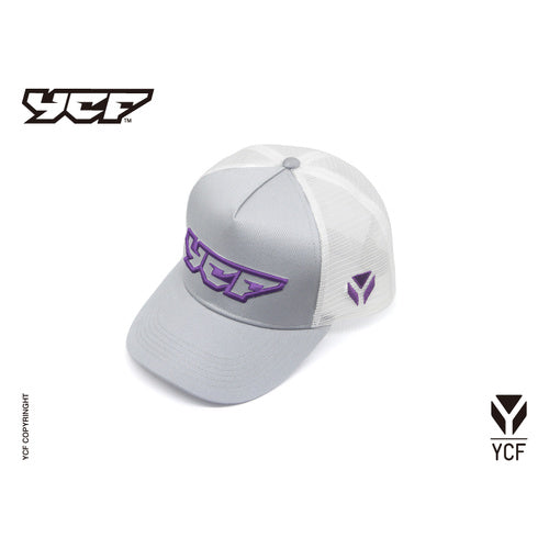 2026 CURVED BILL CAP GREY/PURPLE – product image 1