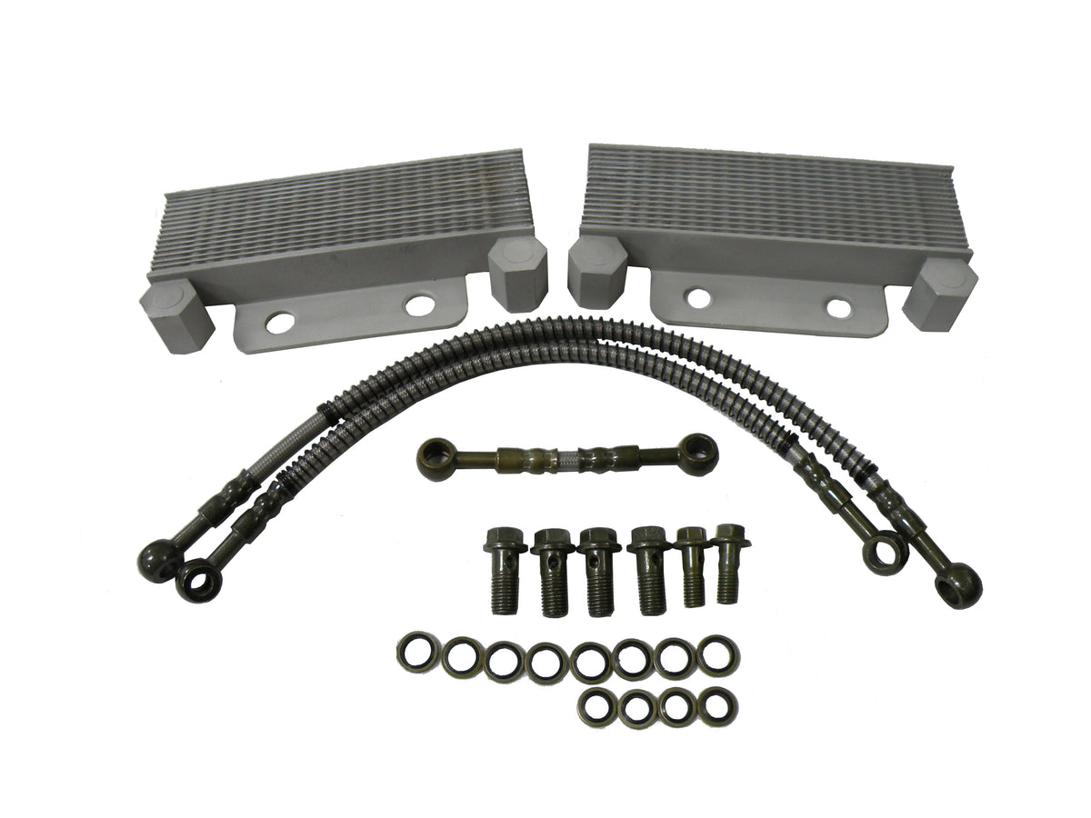 HD Radiator Twin Oil Cooler Kit, suit DHZ Outlaw Bikes