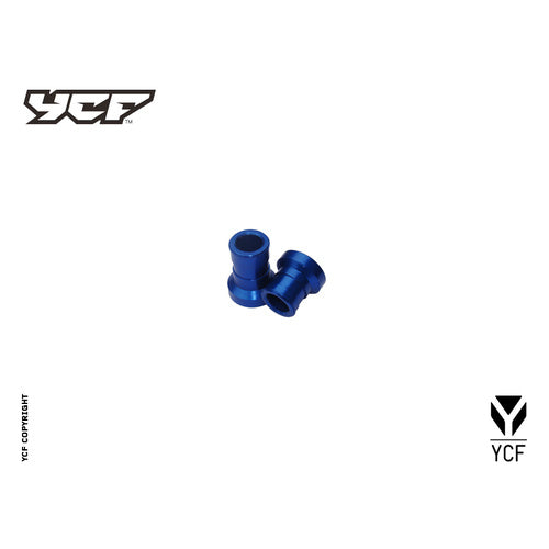YCF CNC REAR WHEEL SPACER SET BLUE – product image 1