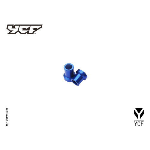 YCF CNC FRONT WHEEL SPACER SET BLUE – product image 1