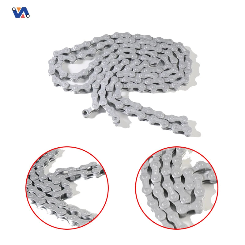 OUXI V8 chain with close-up views of the links