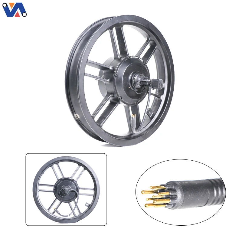 OUXI V8 Mini motor wheel with connector close-up