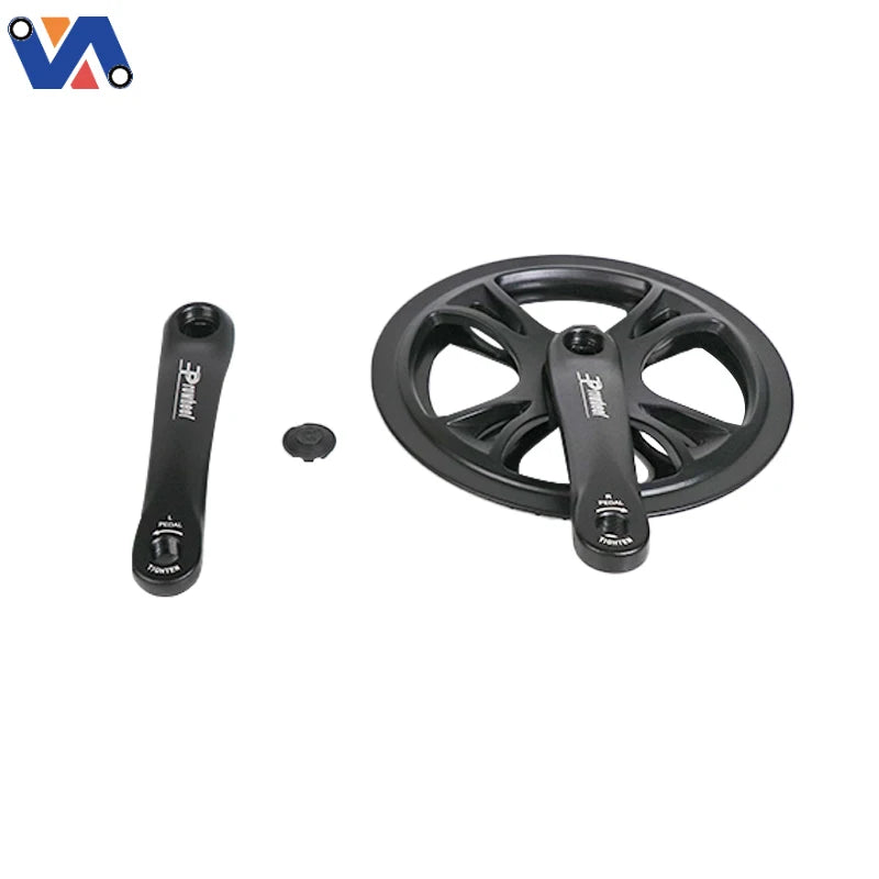 OUXI V8 crank arms and chainring viewed from the front
