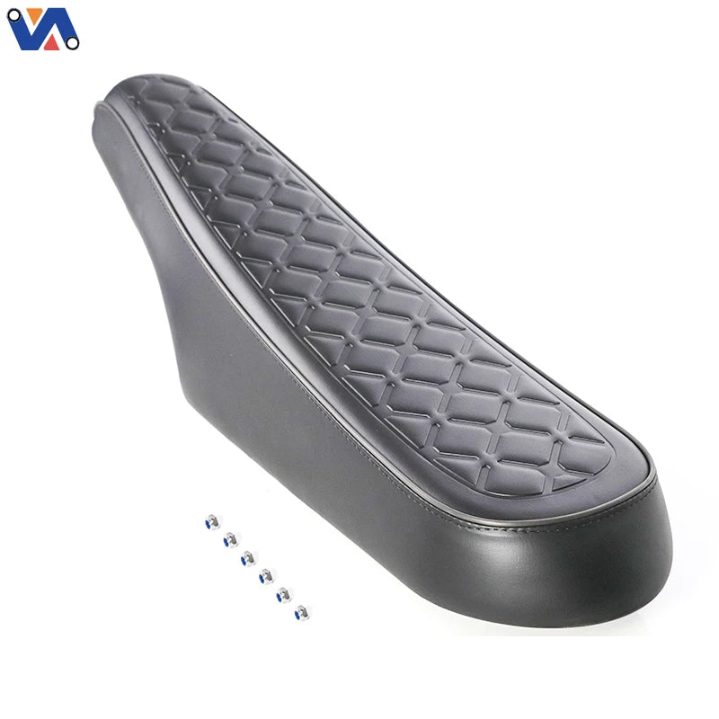 Black 70 cm OUXI V8 long saddle with diamond-pattern top