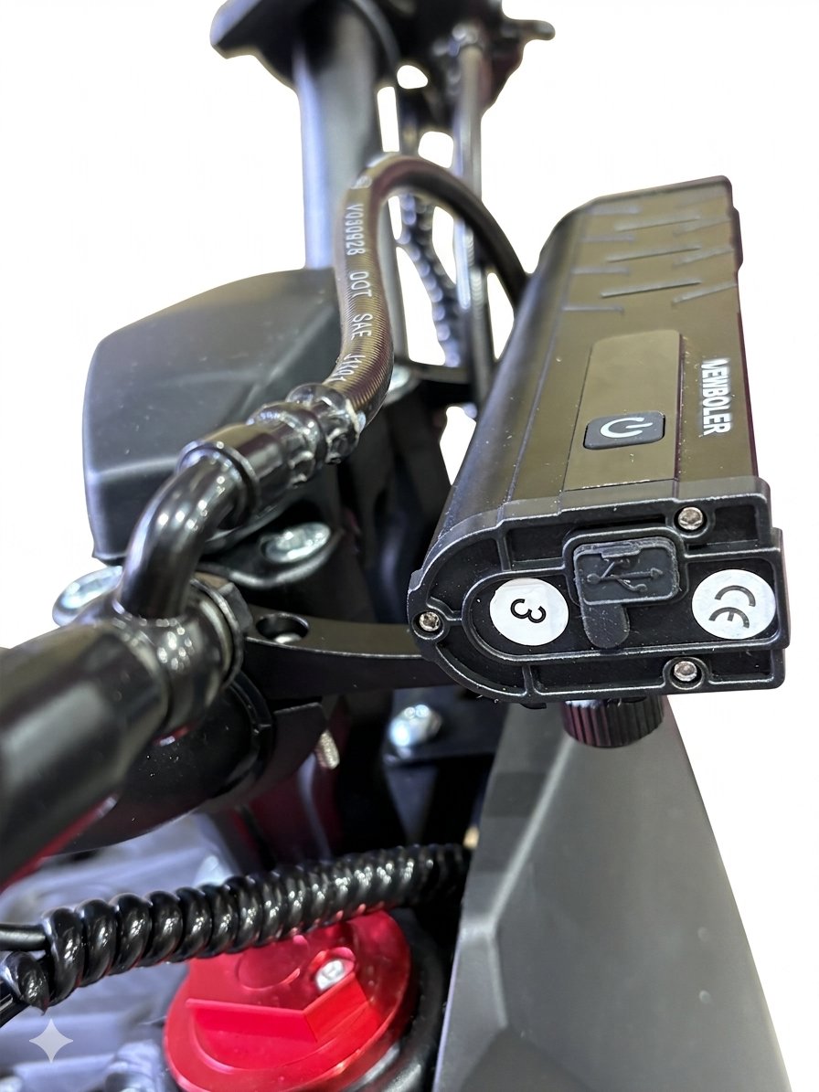 Front Headlight 10000 Lumen, 10000mAh, Waterproof, USB Charging, Extended Brackets