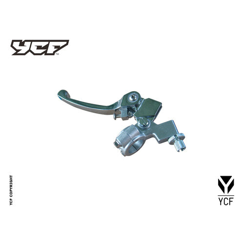 FOLDABLE CLUTCH LEVER WITH BRACKET SILVER – product image 1