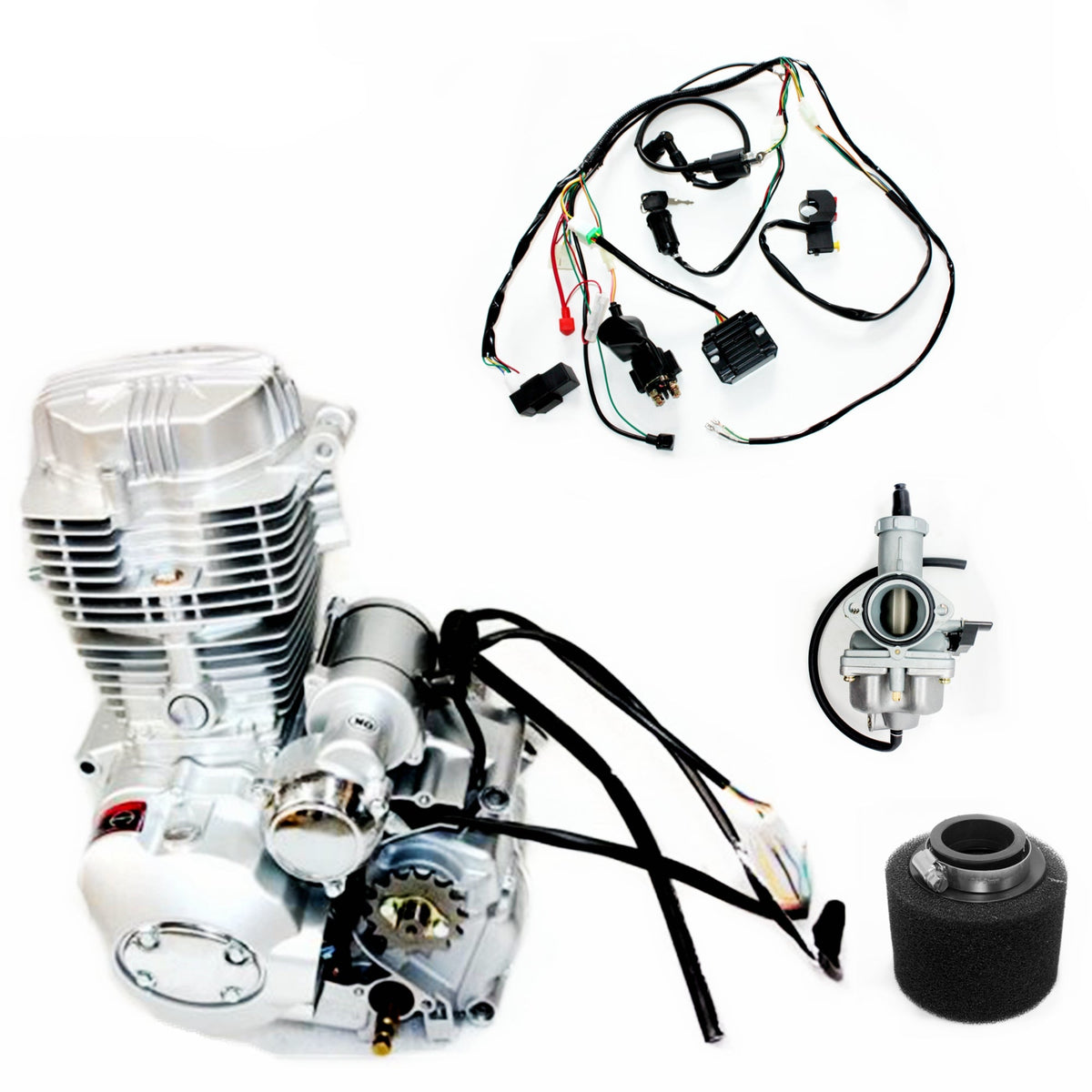 Shineray 250cc Electric Start Air Cooled Clutch Engine Motor