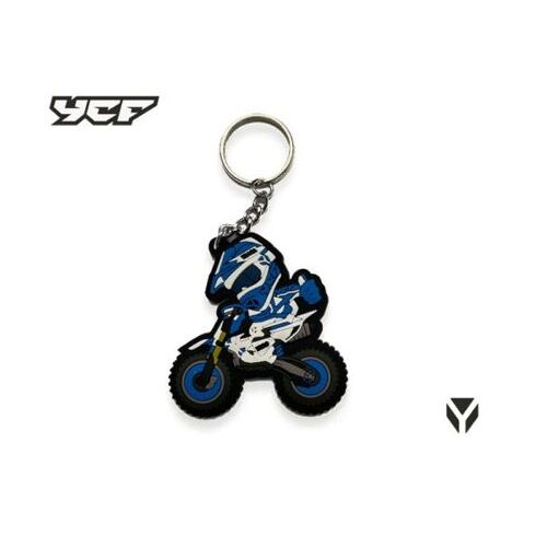 YCF MASCOT/BIKE KEYRING BLUE/WHITE – product image 1