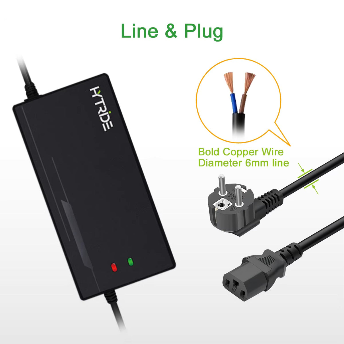 84V 7.5A Lithium Battery Smart Protection Charger (EU Plug with AU Adaptor)