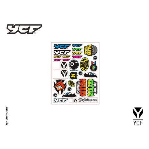 YCF STICKER SHEET A4 VARIOUS – product image 1