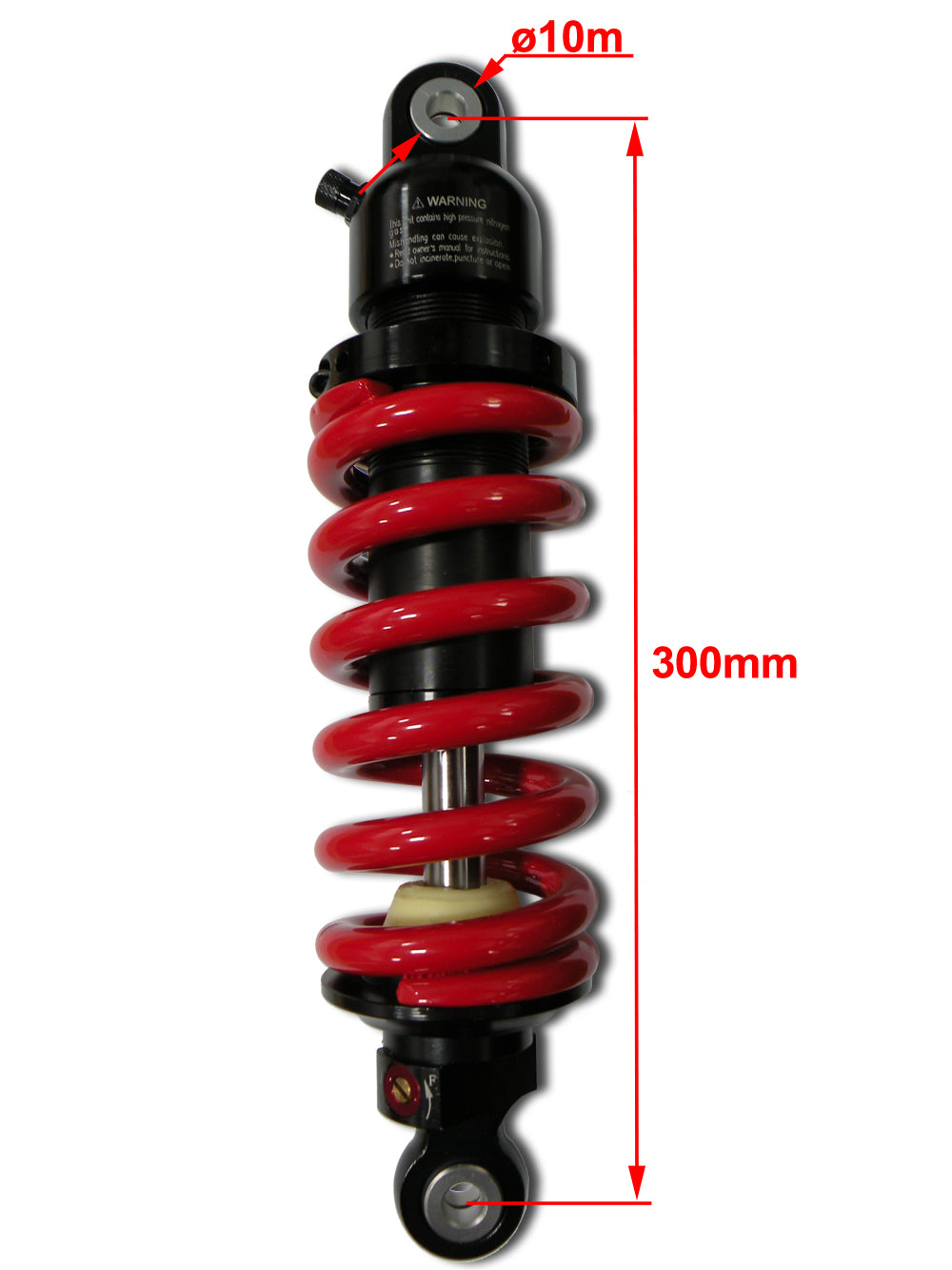 GPX Moto Racing Rear Shock, 300mm 800lbs Spring