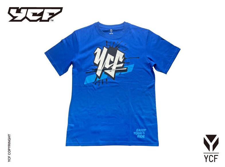 YCF 2026 BLUE/WHITE T-SHIRT (MENS) – product image 1