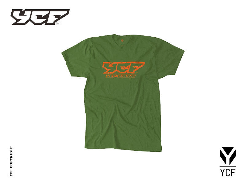 YCF T-SHIRT GREEN/ORANGE – product image 1