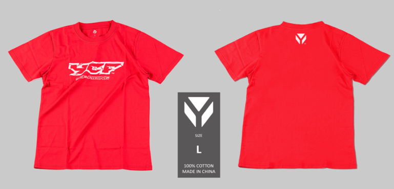 YCF T-SHIRT RED/WHITE – product image 1