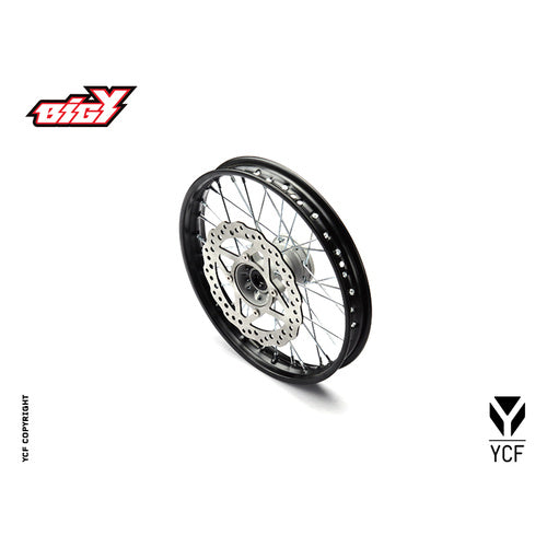 COMPLETE STEEL FRONT WHEEL 1.60×17' WITH DISC – product image 1