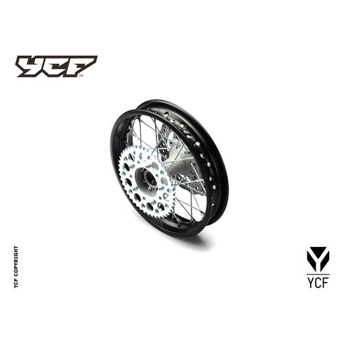 COMPLETE STEEL REAR WHEEL 1.85X12' WITH DISC/SPROC – product image 1