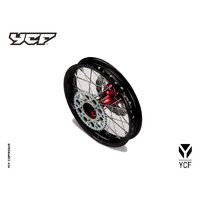 ALLOY REAR WHEEL BLACK 1.85X14' CNC HUB COLOURED/DISC – product image 7