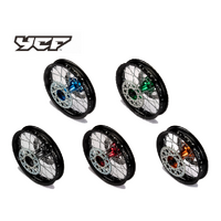 ALLOY REAR WHEEL BLACK 1.85X14' CNC HUB COLOURED/DISC – product image 4