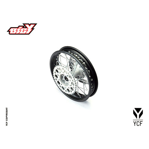 COMPLETE STEEL REAR WHEEL 1.85X14' WITH DISK. CAST – product image 1