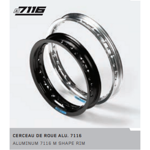 FRONT/REAR ALLOY 7116 8K RIM 1.85X14' BLACK 2021> – product image 1