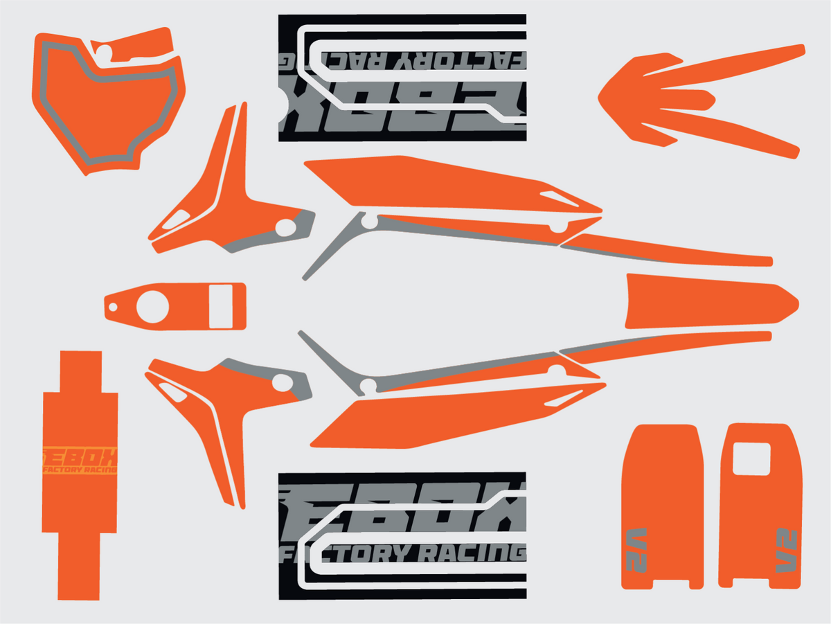 EBOX V2 Graphics Kit - Orange
