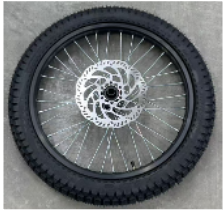 E Ride Pro SHE7005 - Front Wheel Assembly (FRONT TIRE +TUBE+rim stripe+Front Wheel Assembly+front brake disc+Front Wheel Hub Cone Spacer (with bolts))