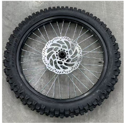 E Ride Pro SHE7019 - Front Wheel Assembly (FRONT TIRE +TUBE+rim stripe+Front Wheel Assembly+front brake disc+Front Wheel Hub Cone Spacer (with bolts))