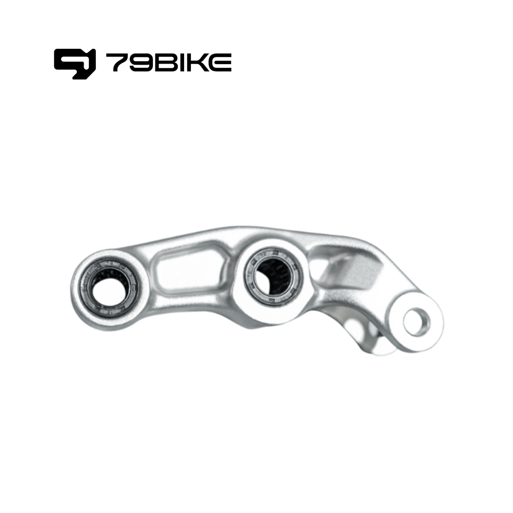 79Bike Rear Shock Three-Hole Mount, Silver