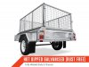 6X4 LIGHT WEIGHT BOX TRAILER 750 HOT DIP GAL TIPPER WITH CAGE 🙂🙂🙂