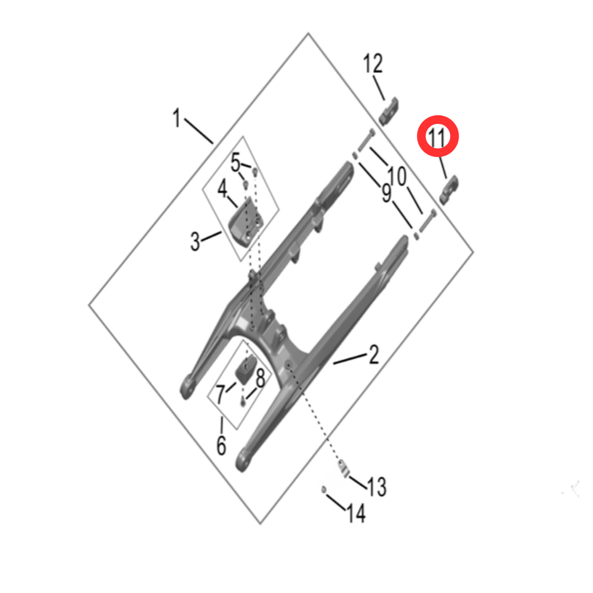 Surron Hyper Bee Chain Tensioner Block (Left), image 3