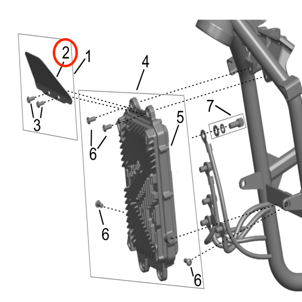 Surron Hyper Bee Controller Mud Guard (Upper), image 3