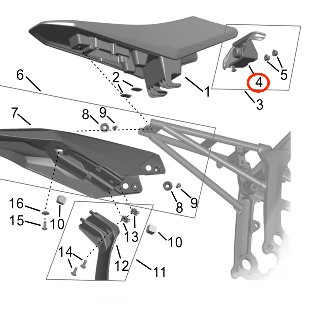 Surron Hyper Bee Front Seat Guard, image 3