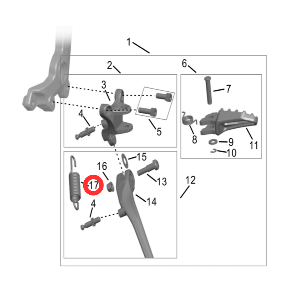 Surron Hyper Bee Kickstand Spring, image 3