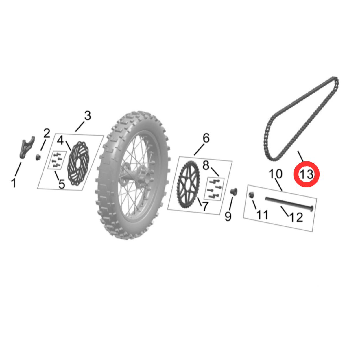 Surron Hyper Bee O-Ring Chain (94 link, 41t sprocket), image 3