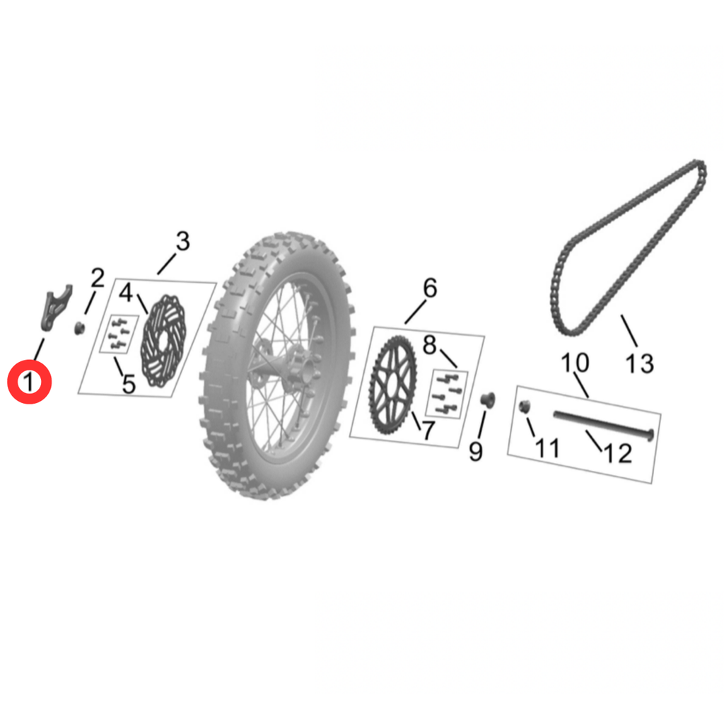 Surron Hyper Bee Rear Brake Caliper Bracket, image 3