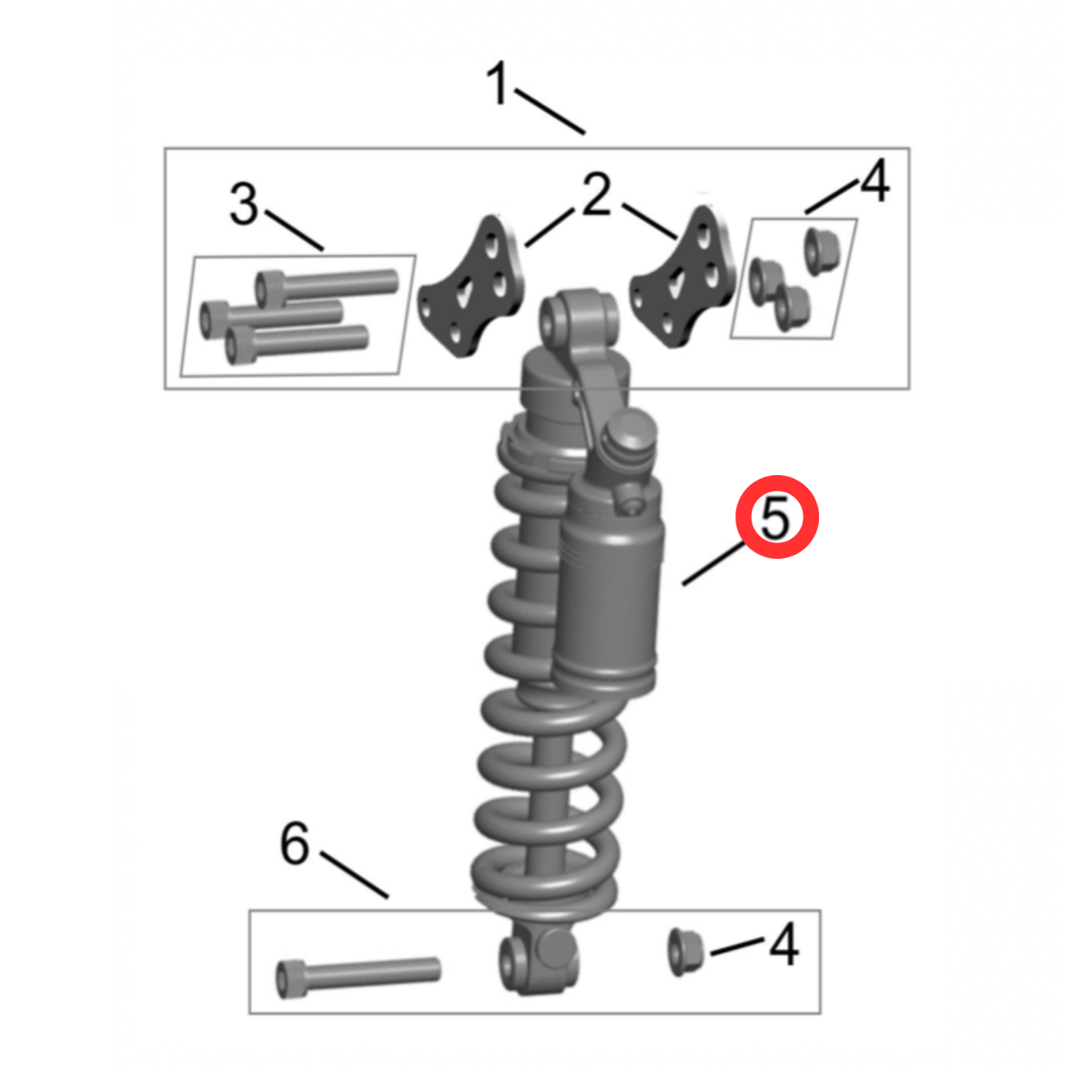 Surron Hyper Bee Rear KKE Shock Absorber, image 3
