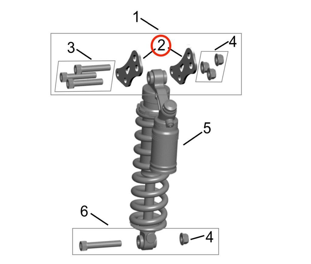 Surron Hyper Bee Rear Shock Absorber Installation Plate, image 3