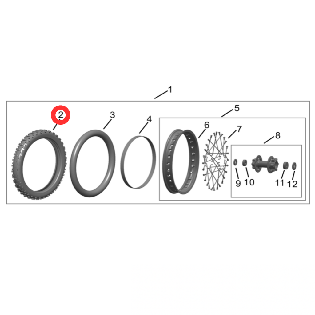 Surron Hyper Bee Rear Tire 70/100-12 (12"), image 3