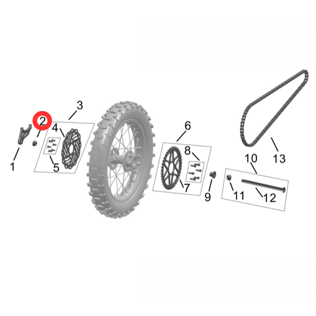 Surron Hyper Bee Rear Wheel Bushing (Left), image 3