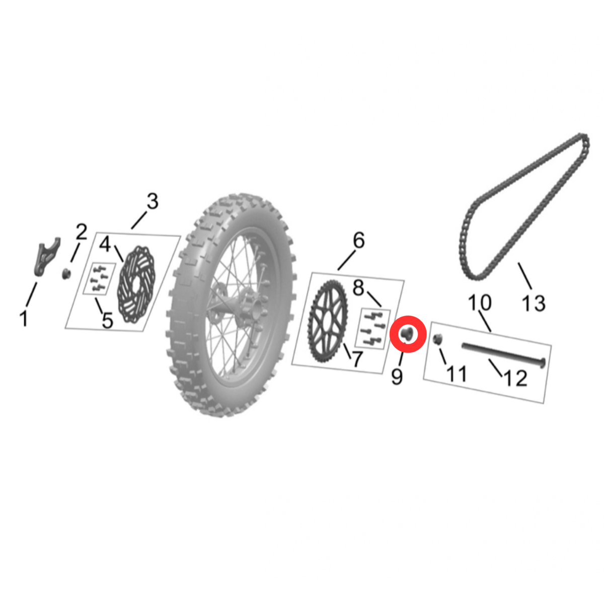 Surron Hyper Bee Rear Wheel Bushing (Right), image 3
